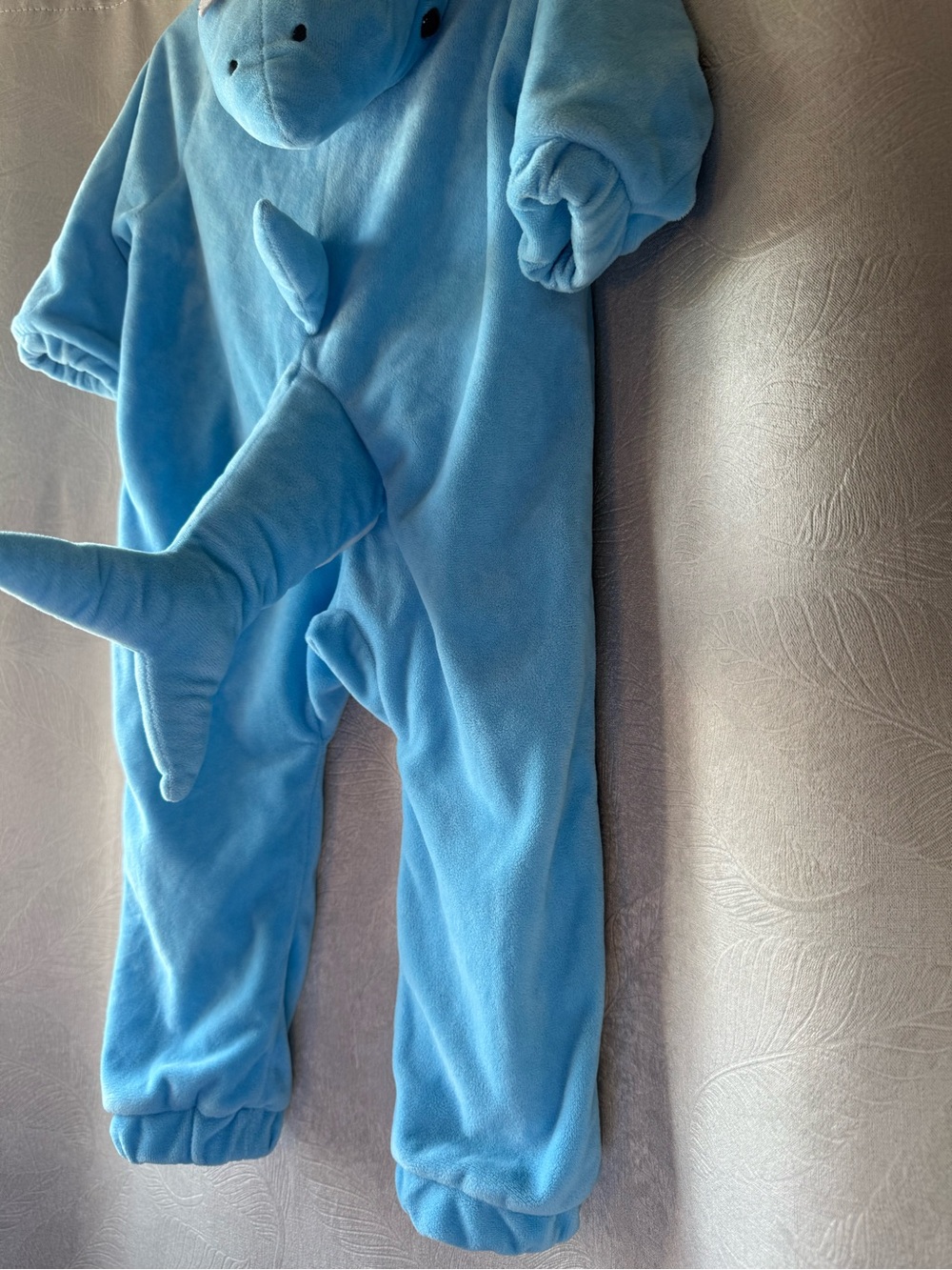 Blue Plush shark Hooded One-Piece for Kids| Costume 6-12 mo